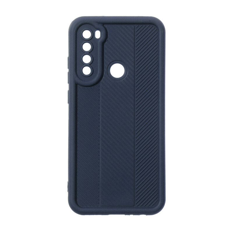 قاب Solid Case طرح کربن هاشور دار Xiaomi Redmi Note 8 - سرمه ای