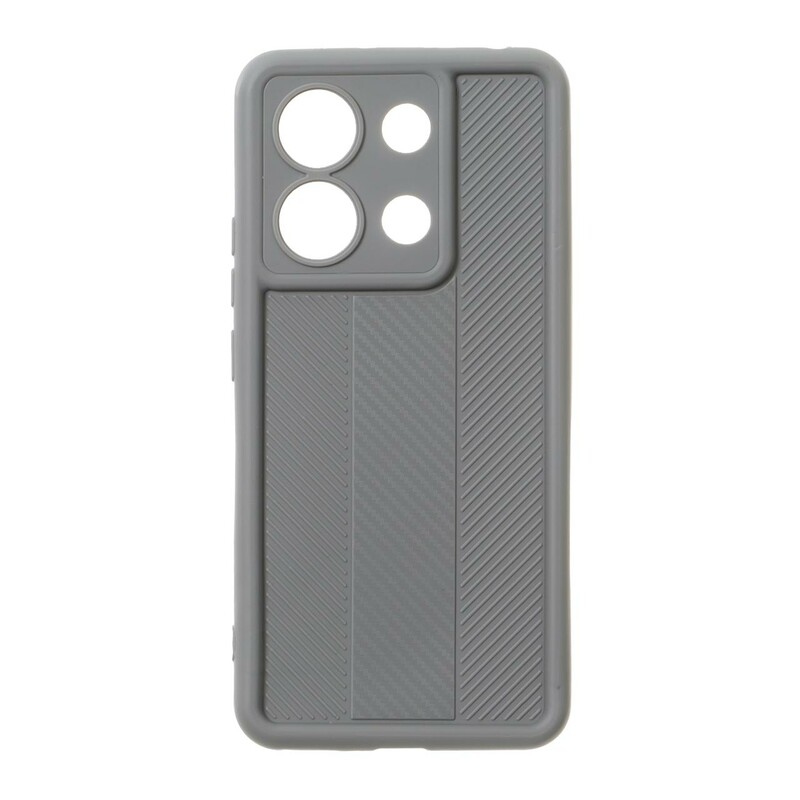 قاب Solid Case طرح کربن هاشور دار Xiaomi Redmi Note 13 4G - خاکستری