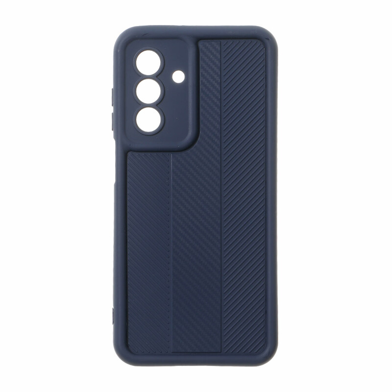 قاب Solid Case طرح کربن هاشور دار Samsung Galaxy A17 - سرمه ای
