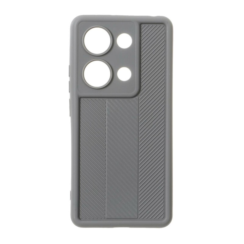 قاب Solid Case طرح کربن هاشور دار Xiaomi Redmi Note 14S / Note 13 Pro 4G / Poco M6 Pro 4G - خاکستری