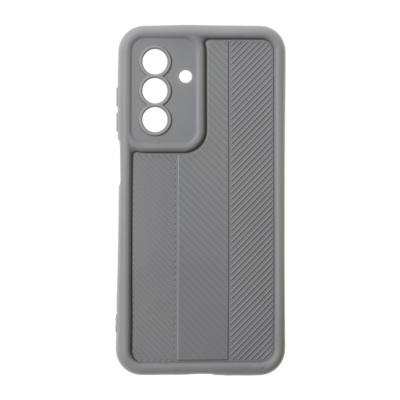 قاب Solid Case طرح کربن هاشور دار Samsung Galaxy A26 - خاکستری