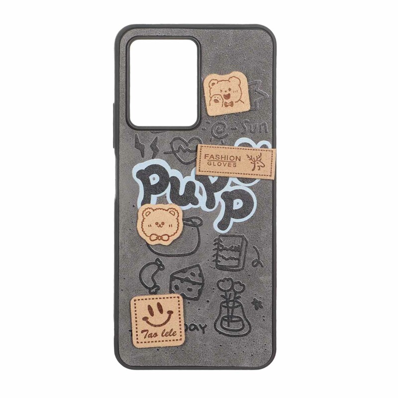 قاب طرح جیر عروسک نمدی برجسته Xiaomi Redmi Note 12 4G - کد 348