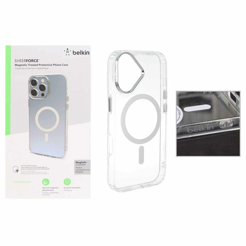 قاب belkin شفاف Magsafe مدل Apple iPhone 17 (پک دار)