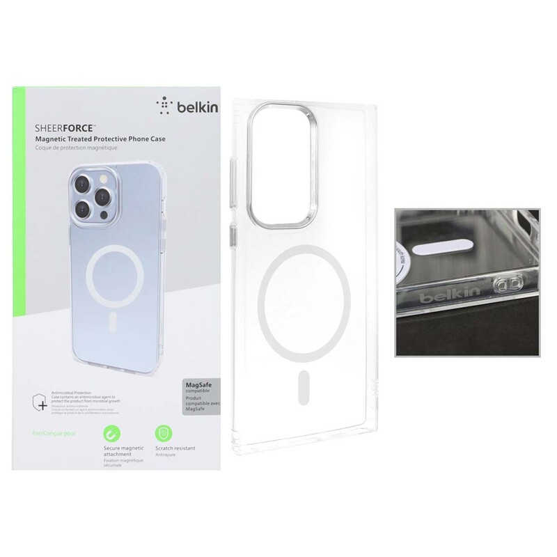 قاب belkin شفاف Magsafe مدل Samsung Galaxy S23 Ultra (پک دار)