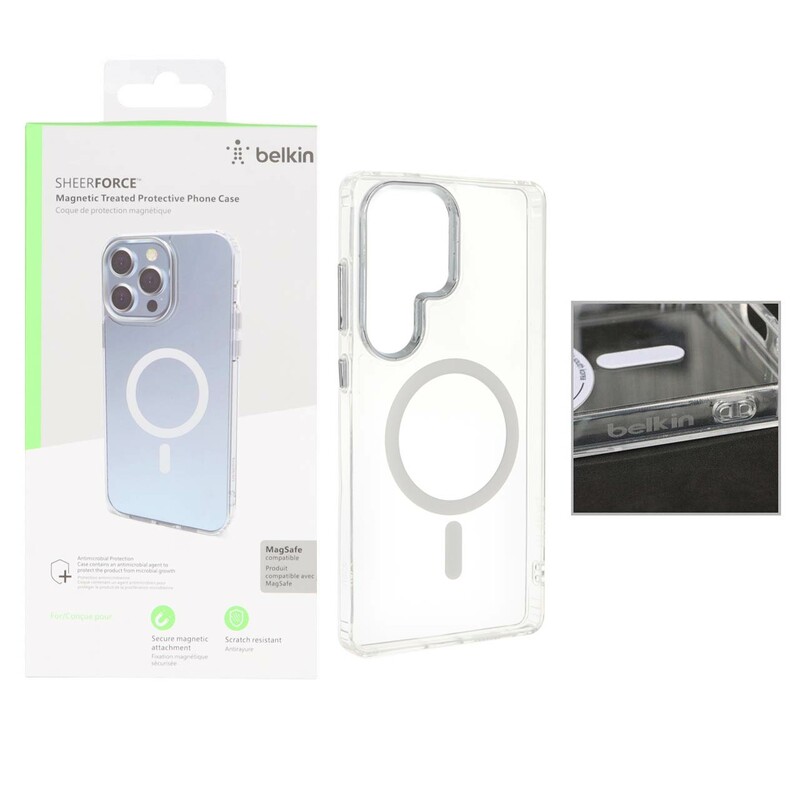 قاب belkin شفاف Magsafe مدل Samsung Galaxy S25 Ultra (پک دار)