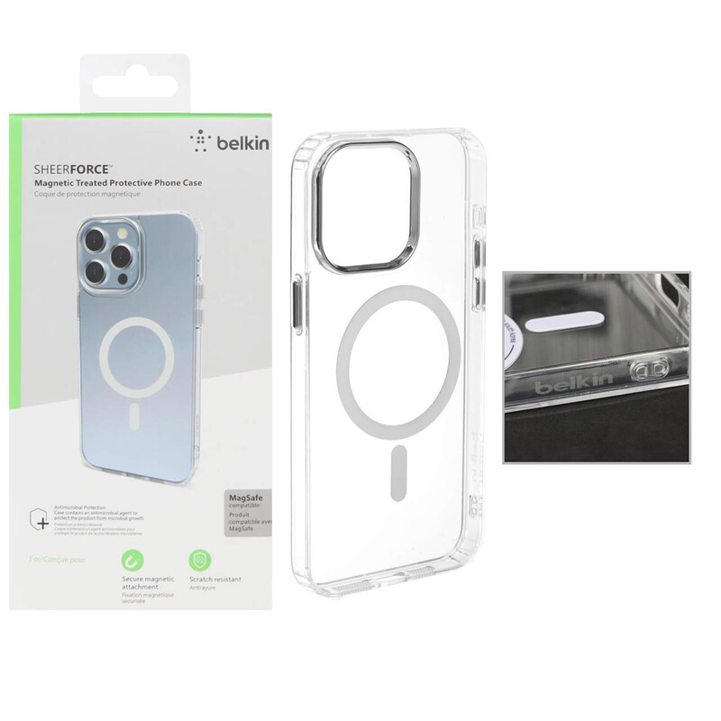 قاب belkin شفاف Magsafe مدل Apple iPhone 15 Pro Max (پک دار)