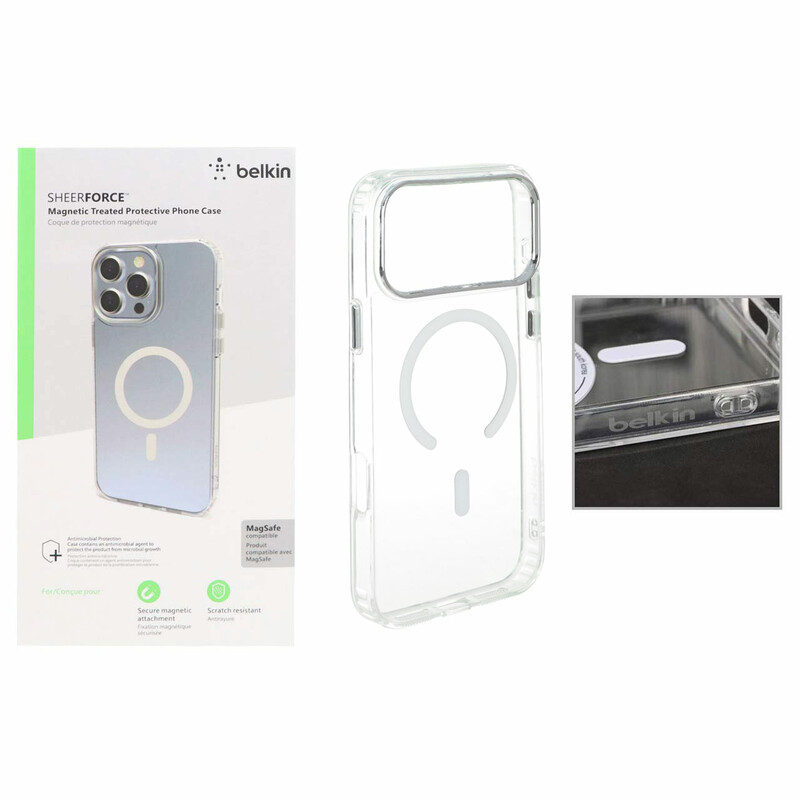 قاب belkin شفاف Magsafe مدل Apple iPhone 17 Pro Max (پک دار)