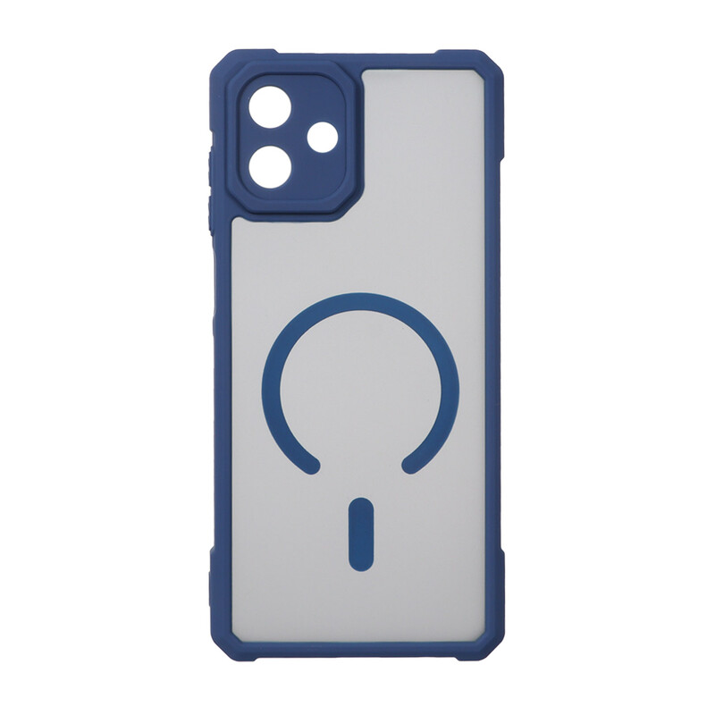 قاب مات طرح مگ سیف ایربگ دار محافظ لنز برجسته Samsung Galaxy A07 - سرمه ای