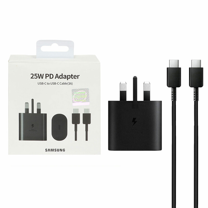 شارژر دیواری سه پین فست و PD تک پورت SAMSUNG Type-C مدل EP-TA800 25W به همراه کابل شارژ Type-C - مشکی - ویتنام (گارانتی پارتیان پایا) درجه یک