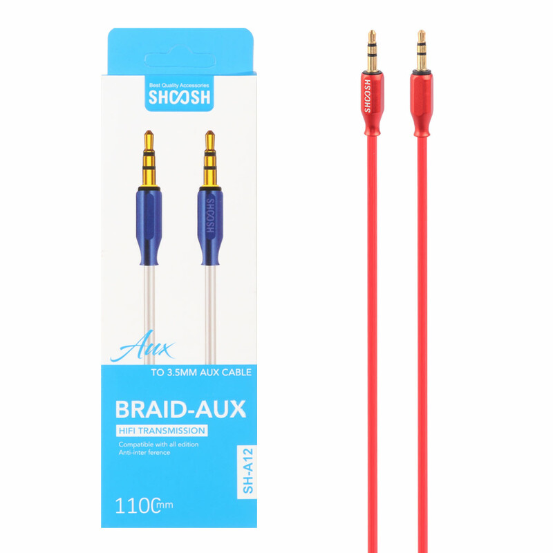 کابل 1.1 متری Shoosh Aux مدل SH-A12 - قرمز - SMO