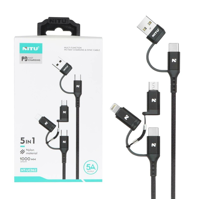 کابل شارژ فست چندکاره Nitu مدل NT-UC062 - مشکی