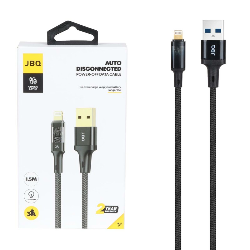 کابل شارژ 1.5 متری فست آیفون JBQ مدل CA-728 - مشکی (گارانتی یکساله رصاصی)