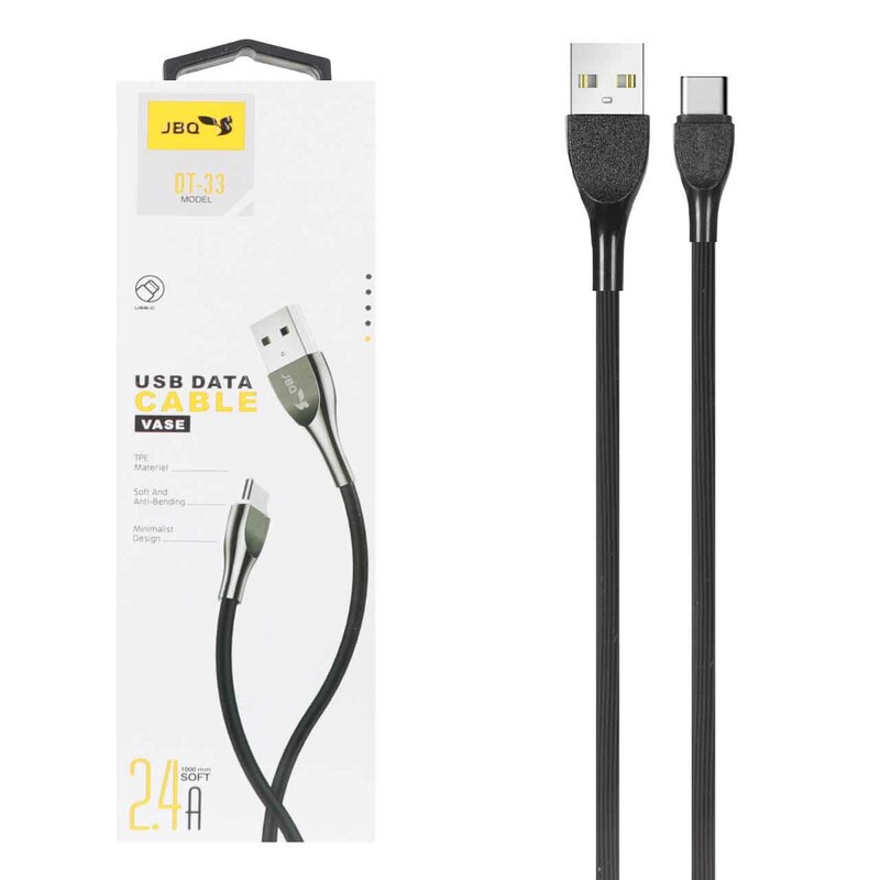 کابل شارژ فست JBQ Type-C مدل DT-33 - مشکی (گارانتی یکساله رصاصی)