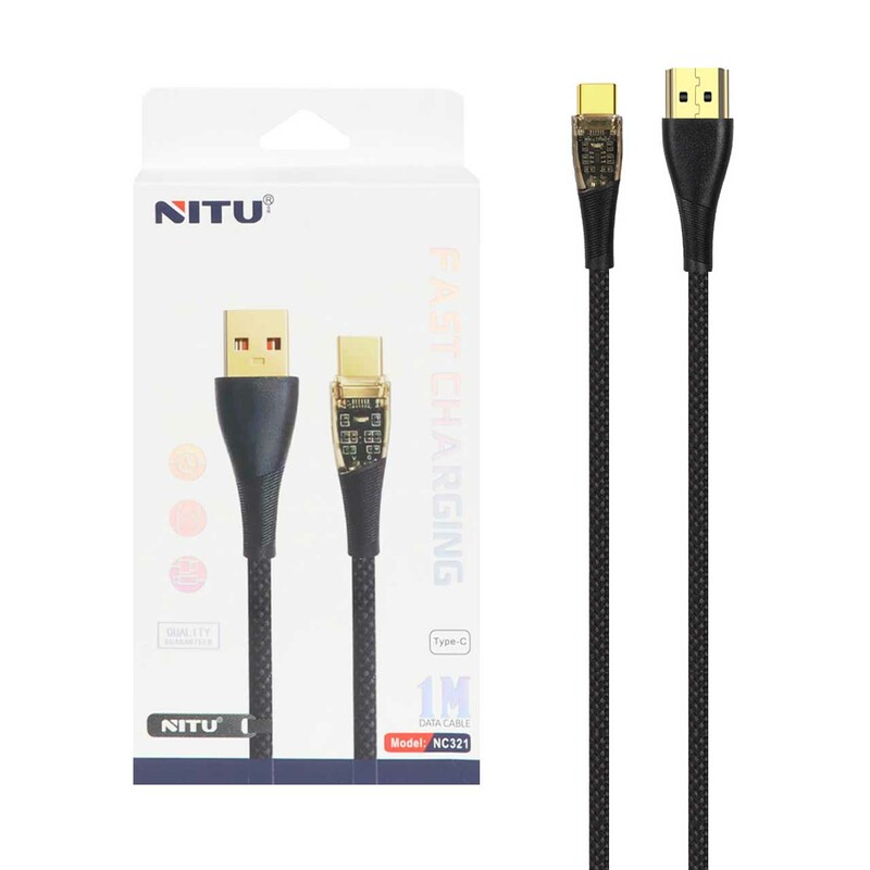 کابل شارژ فست NITU Type-C مدل NC321 - مشکی