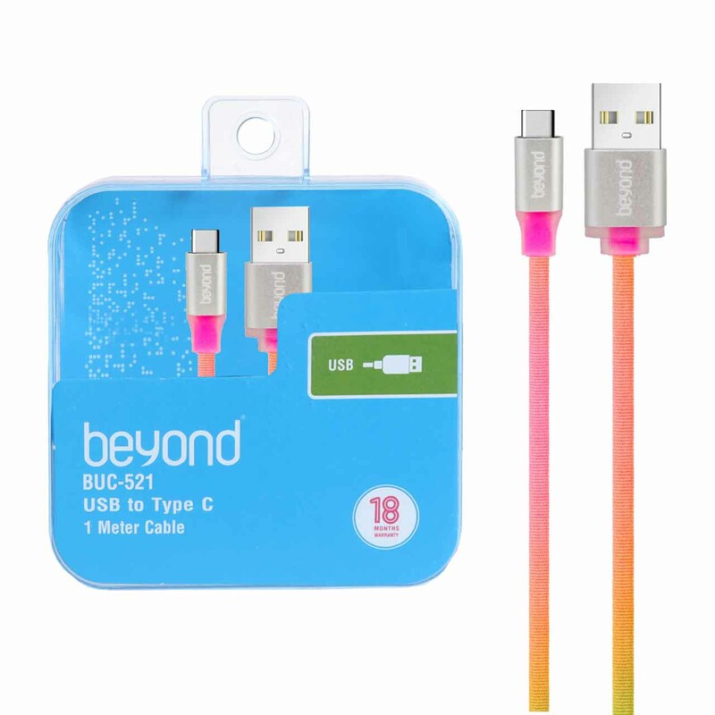 کابل شارژ فست beyond Type-C مدل BUC-531 - رنگی