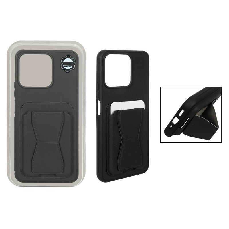 قاب چرمی Magsafe جاکارتی استندشو مگنتی Honor X7c - مشکی (پک دار) - MPS