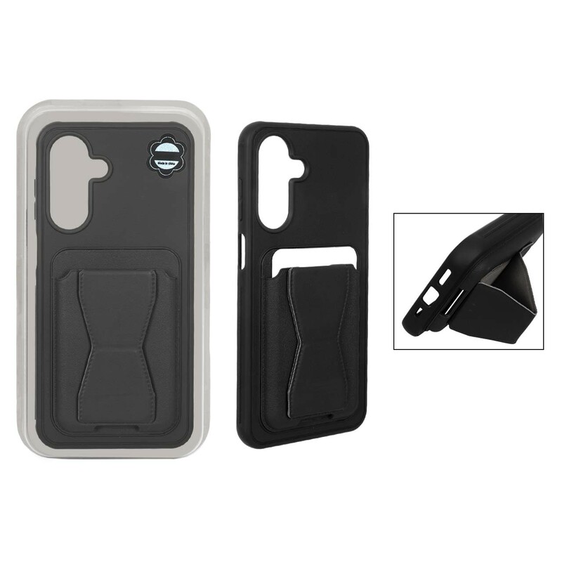 قاب چرمی Magsafe جاکارتی استندشو مگنتی Samsung Galaxy A17 / A26 - مشکی (پک دار) - MPS