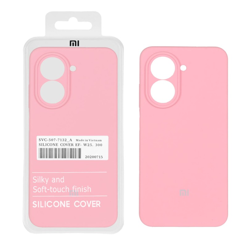 قاب سیلیکونی پاک کنی اورجینال درجه یک Xiaomi Redmi A5 / Poco C71 - صورتی (پک دار)