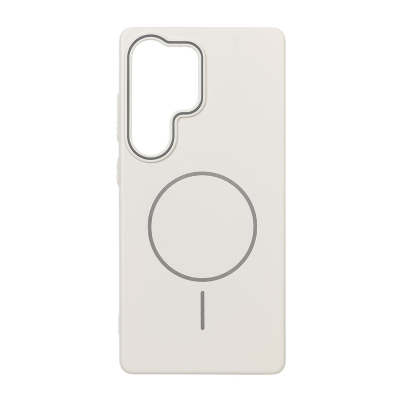 قاب پشت سخت MagSafe مدل Samsung Galaxy S25 Ultra - کرم