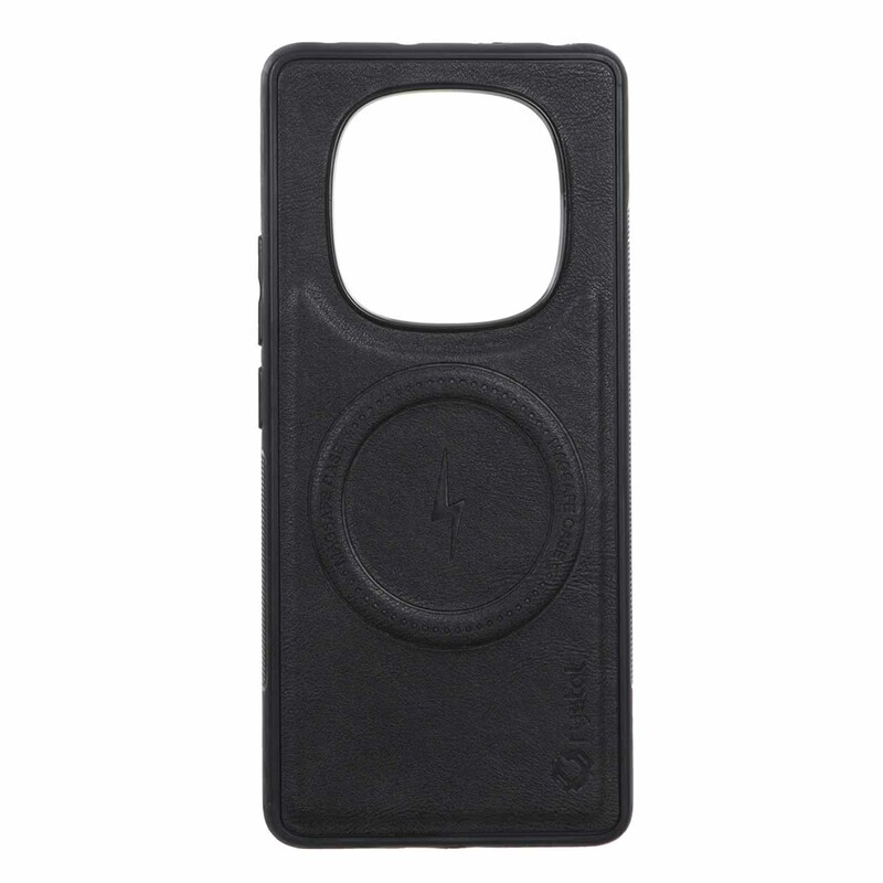 قاب Crystal طرح چرم MagSafe مدل Xiaomi Redmi Note 14 Pro 4G - مشکی