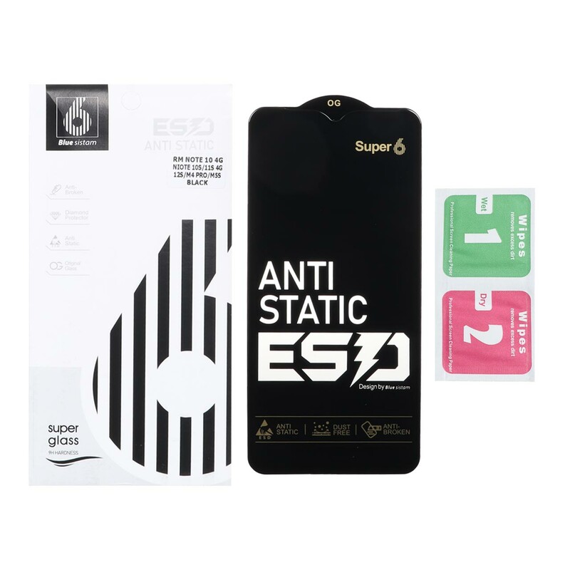 محافظ صفحه نمایش شیشه ای Full Cover ESD Anti Static - Super 6 OG مدل Samsung Galaxy A10 / A10s / M10 / M20 / M01s (پک دار)