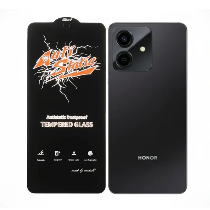 گلس فول کاور Honor Play 10 برند Mietubl  آنتی استاتیک و تمام صفحه (دور مشکی)