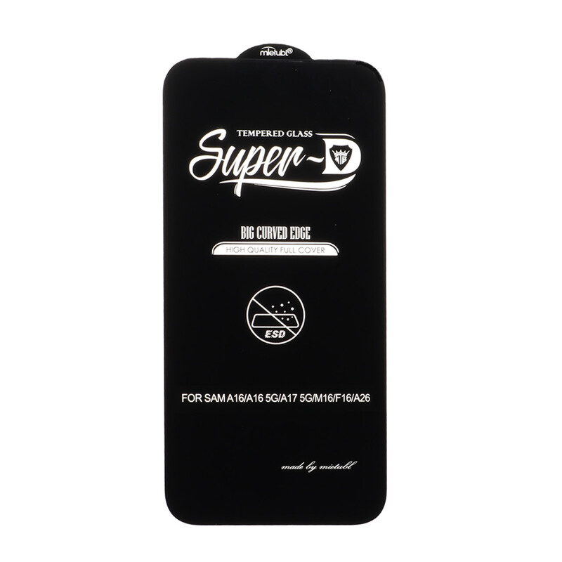 محافظ صفحه نمایش شیشه ای Samsung Galaxy A17 / A16 / A26 - Full Cover Super D Mietubl - ESD - مشکی (بدون پک) - NTC ORG