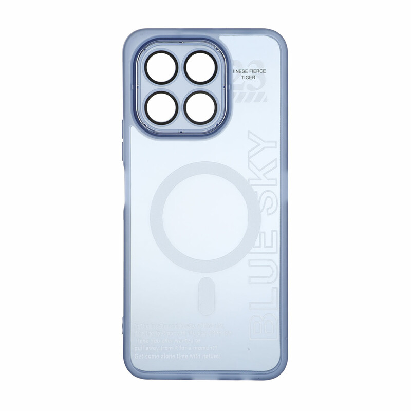 قاب Diamond Space طرح مگ سیف لنز گلس دار Honor X6c - آبی - MPS