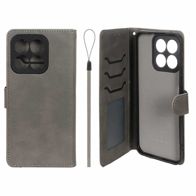 کیف موبایل مگنتی درجه یک داخل خز MNC Plus مدل Honor X8c - خاکستری