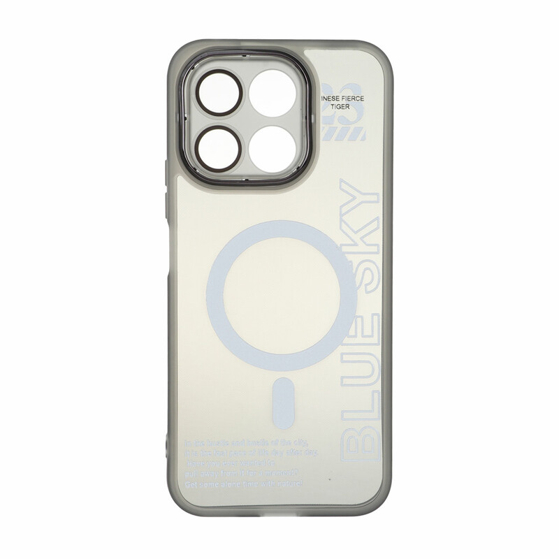 قاب Diamond Space طرح مگ سیف لنز گلس دار Honor X8c - مشکی - MPS