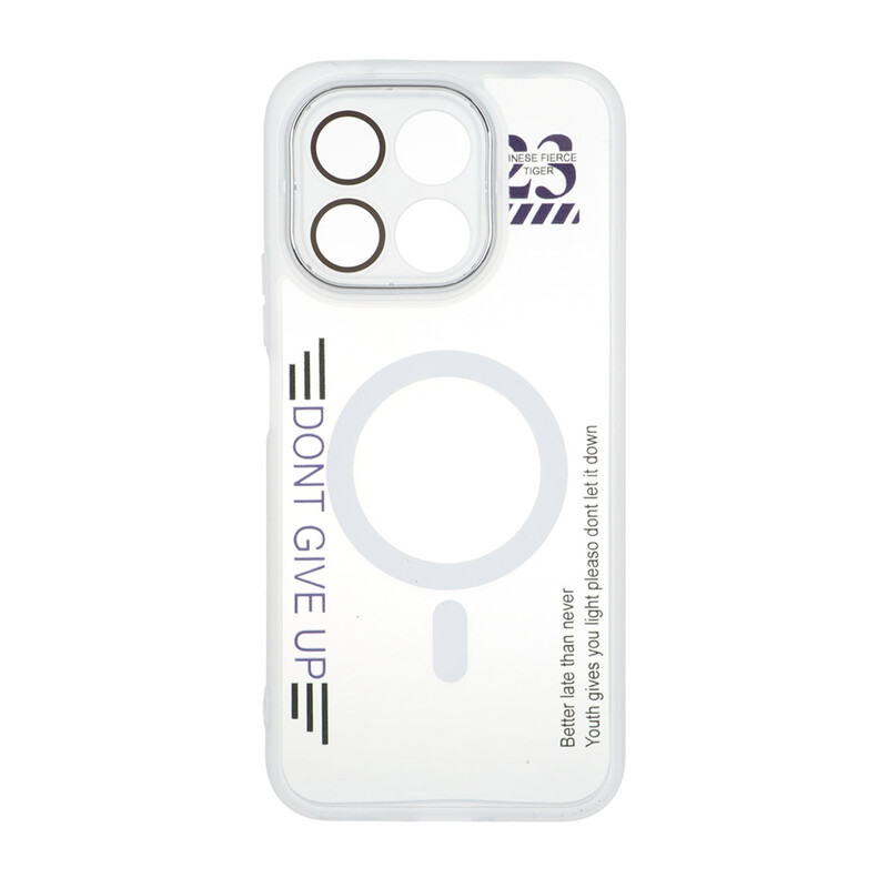 قاب Diamond Space طرح مگ سیف لنز گلس دار Honor X8c - سفید - MPS