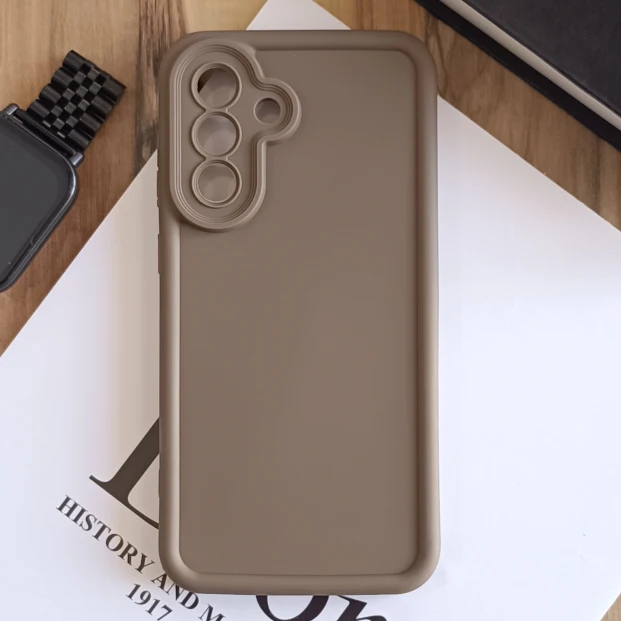قاب Solid Case محافظ لنز دار Samsung Galaxy A56 /  A36 - نسکافه ای