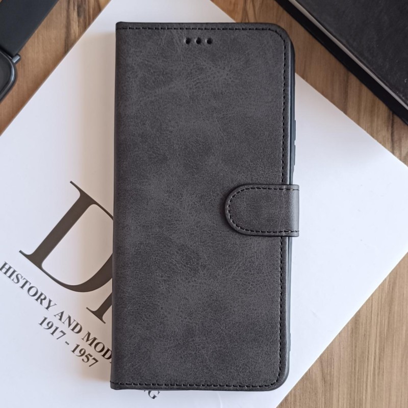 کیف چرمی موبایل مگنتی محافظ لنز دار  Xiaomi Redmi 15  - مشکی