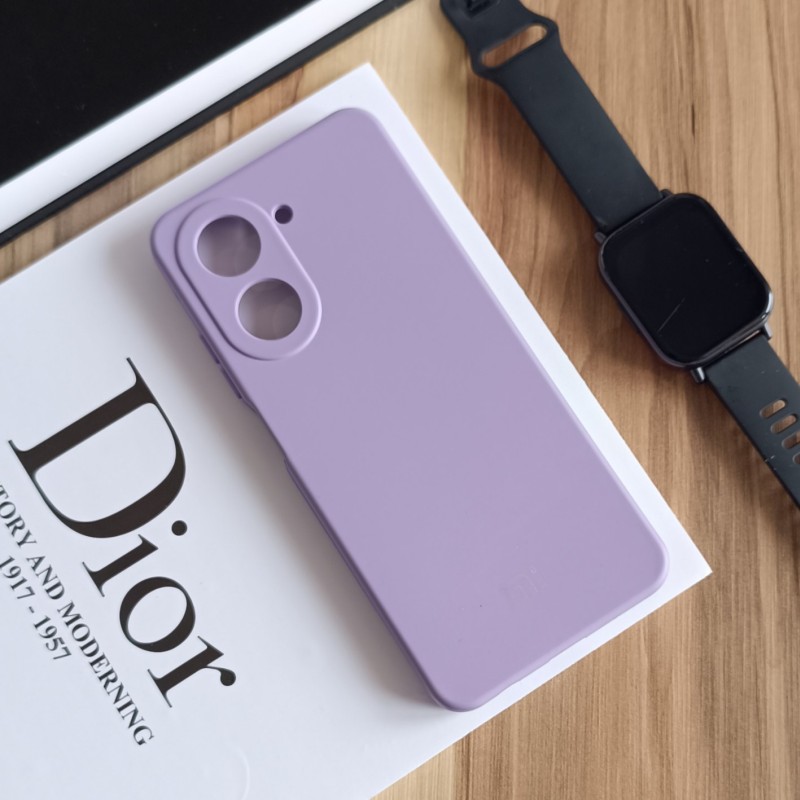 قاب گوشی مدل سیلیکونی محافظ لنز دار مناسب شیائومی ردمی Xiaomi Redmi A5 - رنگ یاسی