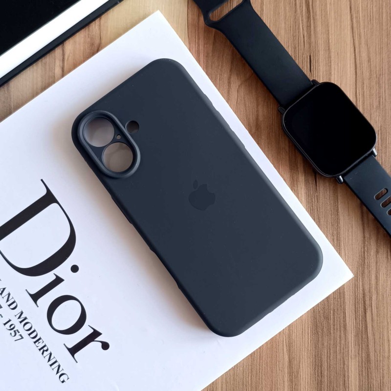 قاب سیلیکونی پاک کنی اورجینال Apple iphone 16 - خاکستری