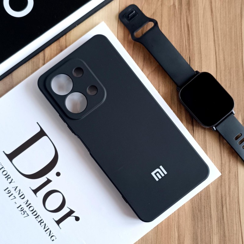 قاب سیلیکونی محافظ لنز دار Xiaomi Redmi 15C / Poco C85  - مشکی