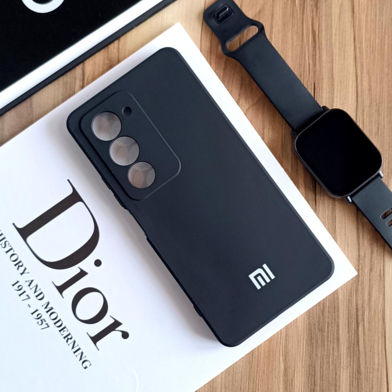 قاب سیلیکونی محافظ لنز دار Xiaomi Redmi 15 4G  - مشکی