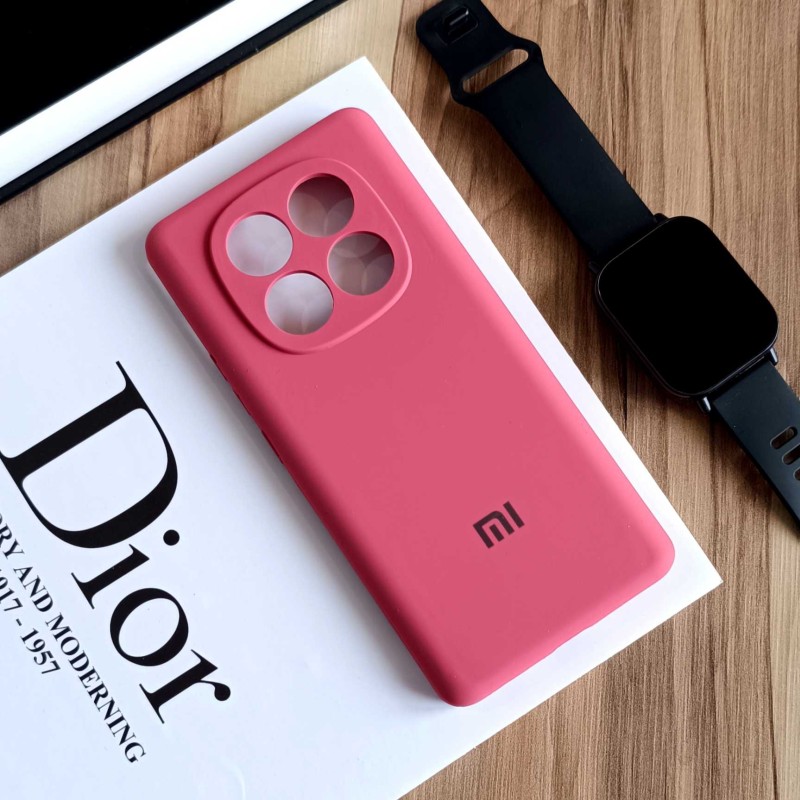 قاب سیلیکونی پاک کنی اورجینال Master Quality مدل Xiaomi Redmi Note 14 Pro 4G - گلبهی (پک دار)