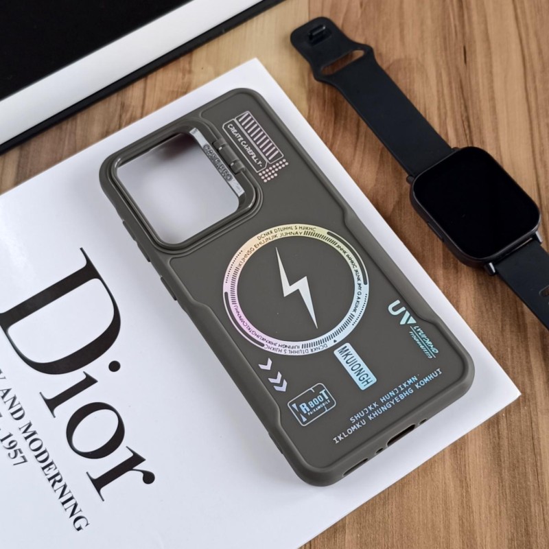 قاب Case Pro لنز استند شو طرح Magsafe مناسب Samsung Galaxy A56/ A36 - خاکستری