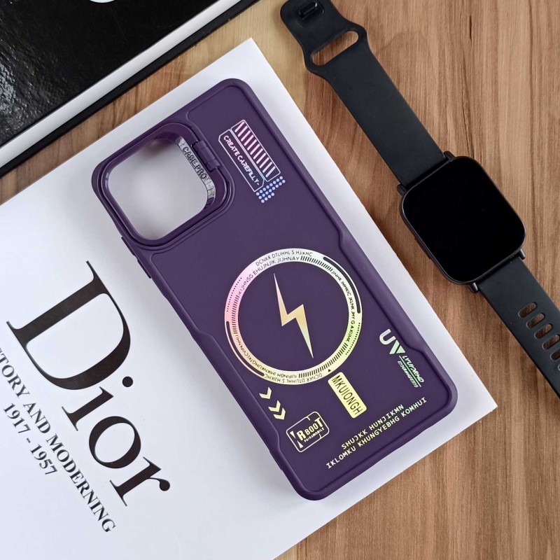 قاب Case Pro لنز استند شو طرح Magsafe مناسب Samsung Galaxy A16  - بنفش