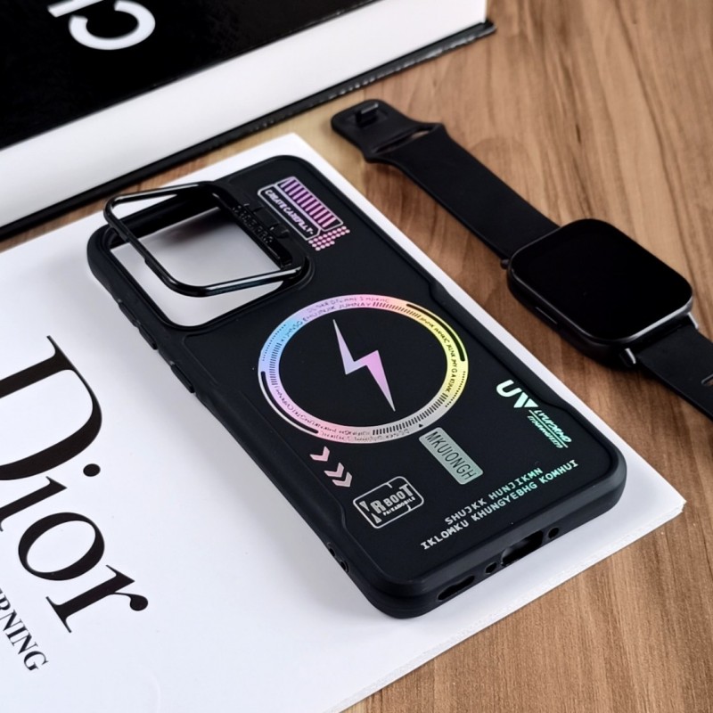 قاب Case Pro لنز استند شو طرح Magsafe مناسب Xiaomi Redmi Note 10 Pro 4G  - مشکی