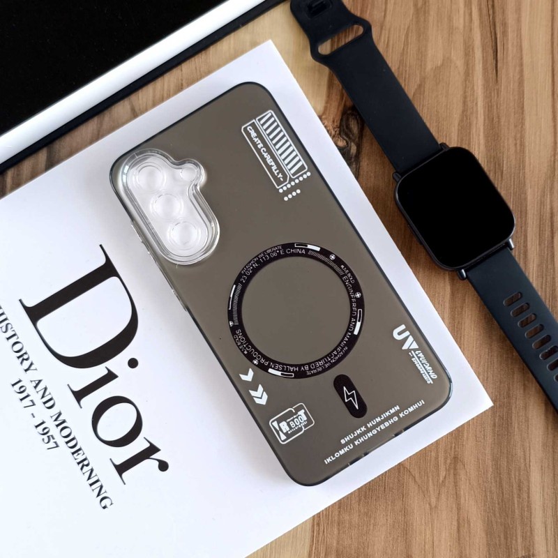 قاب SO COOL طرح مگ سیف هولوگرامی UV محافظ لنز شفاف مناسب Samsung Galaxy A26 - مشکی