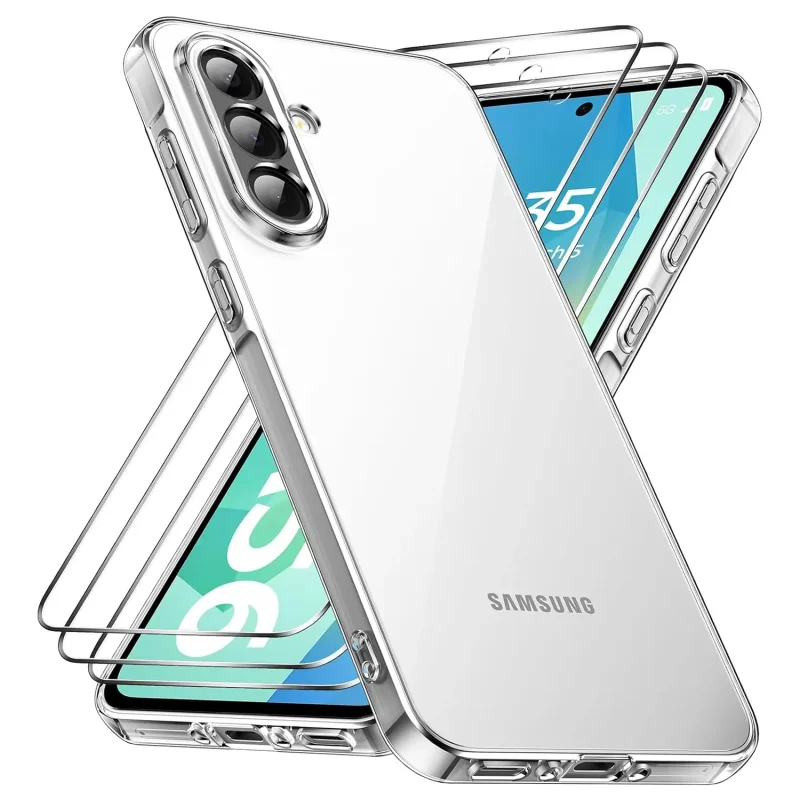 قاب و گلس ژله ای شفاف مناسب گوشی Samsung Galaxy A56 / A36