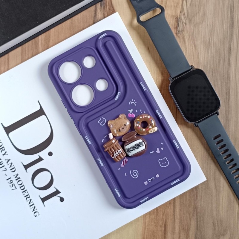 قاب عروسکی سه بعدی مناسب شیائومی Redmi Note 13 Pro 4G / Redmi Note 14s- بنفش