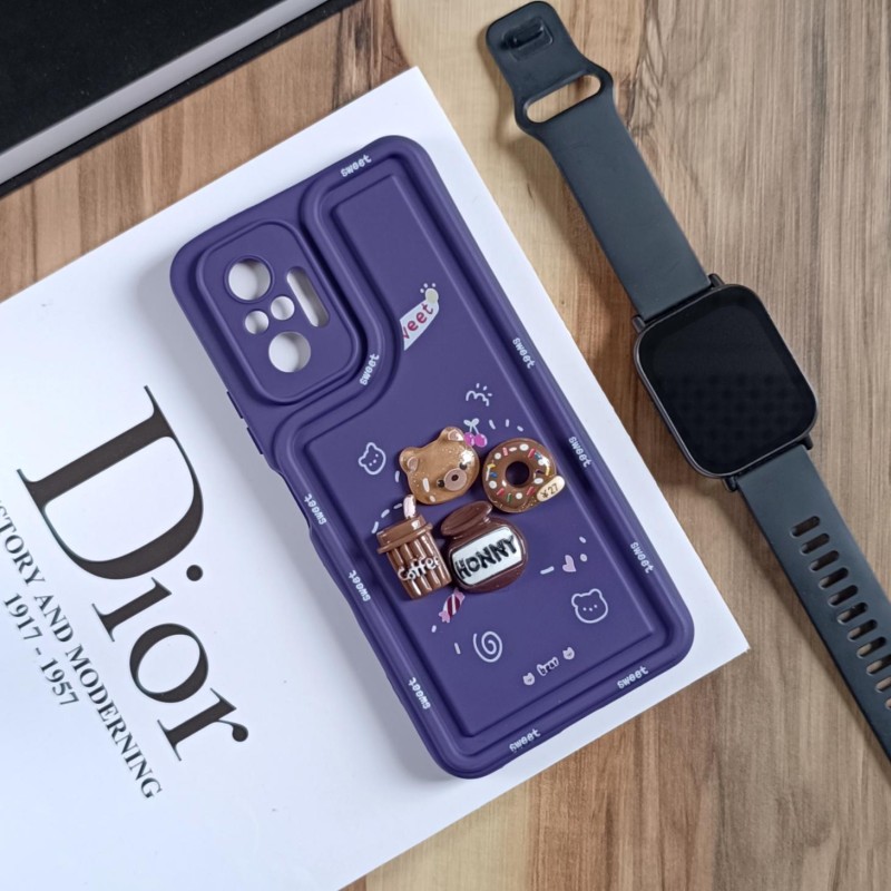 قاب عروسکی سه بعدی مناسب شیائومی Redmi Note 10 Pro 4G - بنفش