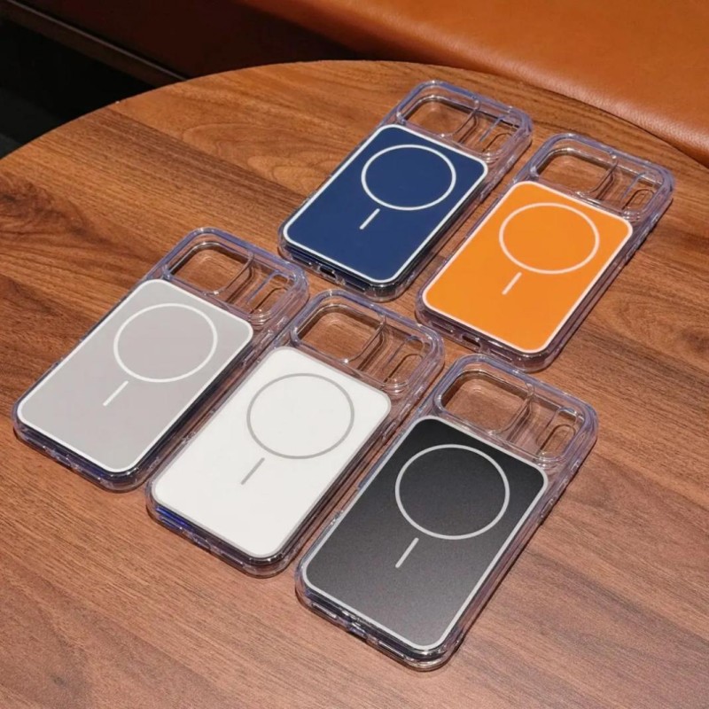 قاب اورجینال Unique Case مات رنگی MagSafe لنز کروم