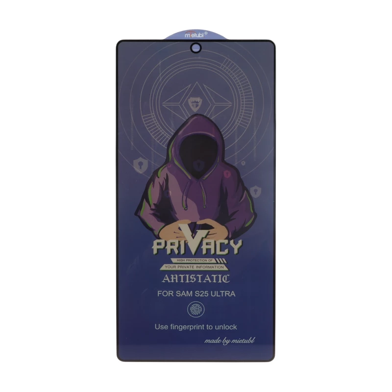 محافظ صفحه نمایش شیشه ای Full Cover Mietubl Anti Static Privacy مدل NTC - Samsung Galaxy S25 Ultra