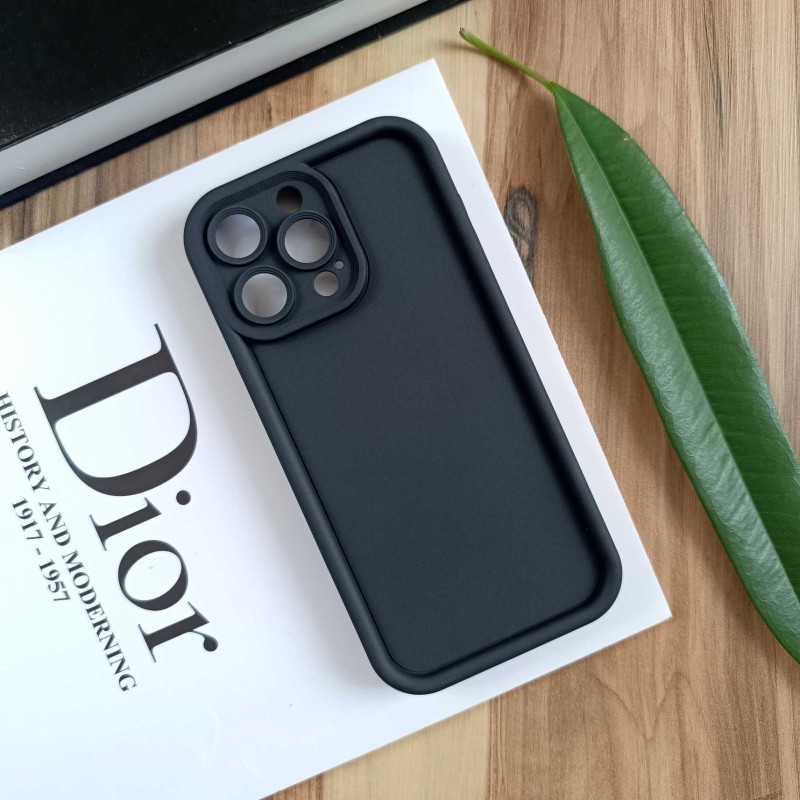 قاب Solid Case محافظ لنزدار مناسب گوشی ایفون 15pro max - مشکی