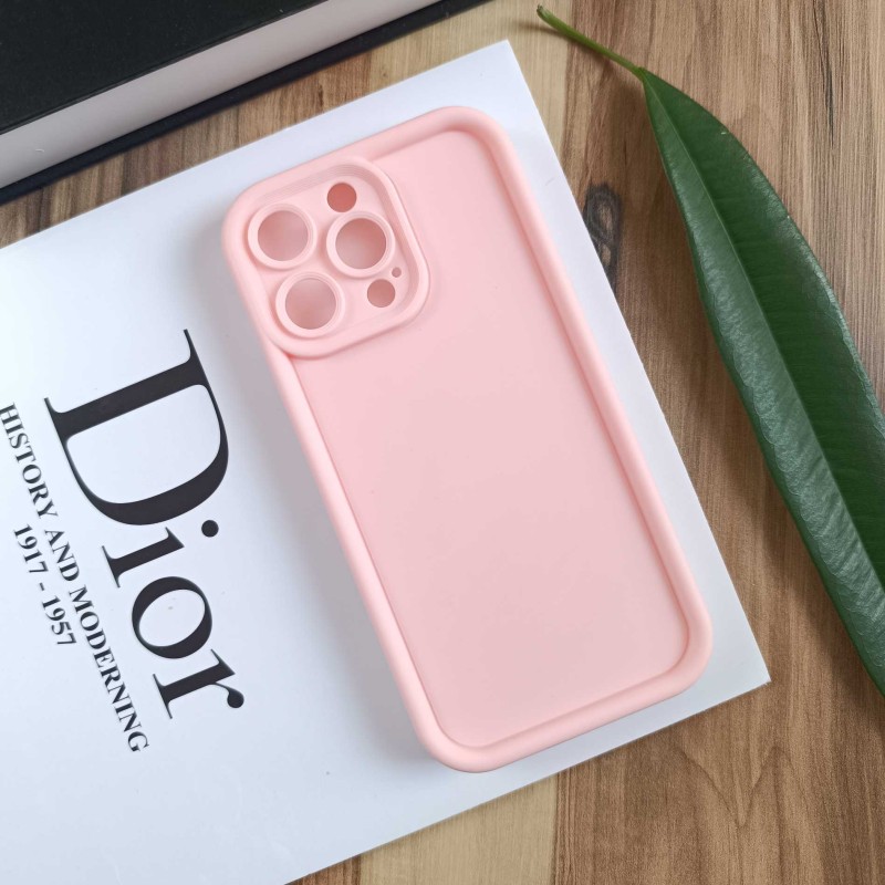 قاب گوشی ساده سولید صورتی ایفون 15pro max