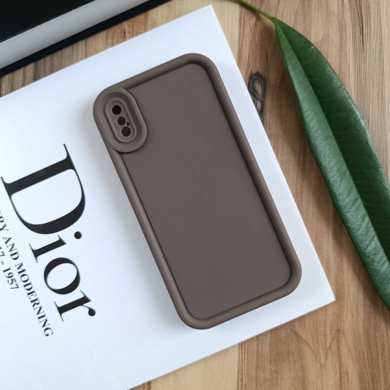 قاب Solid Case محافظ لنزدار مناسب گوشی اپل iphone x/xs - قهوه ای